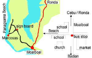 Orientierungskarte Moalboal
